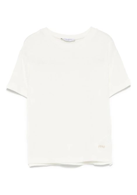 T-shirt con logo ricamato PAOLO PECORA KIDS | PP3967BURRO